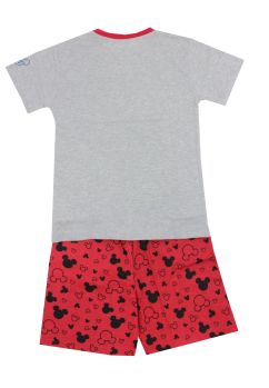 Pijama vara, bumbac, Figurine Mickey, gri