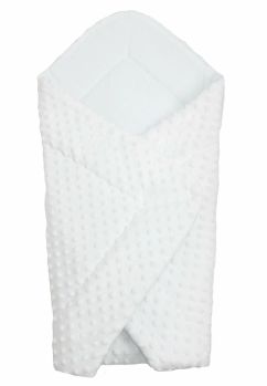 Port bebe multifunctional, minky, alb