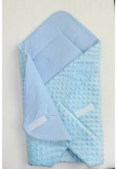 Port bebe multifunctional, minky, albastru