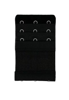 Prelungire sutien, 3 pozitii suplimentare, cu elastic, negru, 9 x 5,5 cm