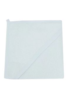 Prosop cu gluga, bumbac, Prichindel, alb, 80 x 100 cm