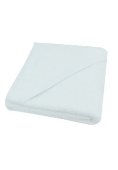 Prosop cu gluga, bumbac, Prichindel, alb, 80 x 100 cm