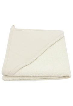 Prosop cu gluga, bumbac si muselina, crem, 80 x 100 cm