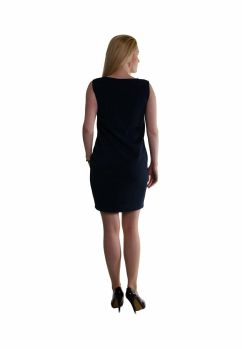 Rochie maternitate, cu buzunare, bluemarin