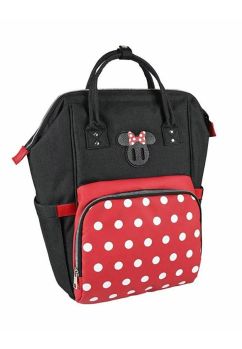 Rucsac pentru mamici din poliester, Minnie Mouse, negru, 26 x 44 x 18 cm