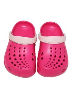Saboti pentru plaja, roz fucsia cu roz deschis