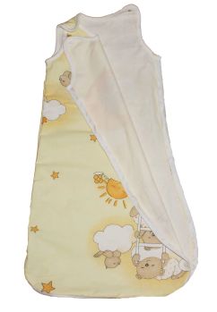 Sac de dormit, cu umplutura, ursuletul somnoros, galben