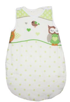 Sac de dormit, iarna, bufnite mari, verzi