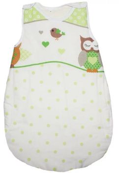 Sac de dormit, vara, bufnite mari, verzi