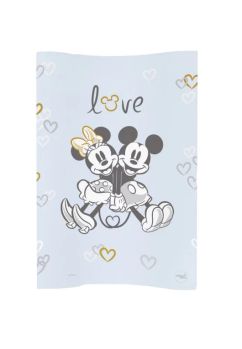 Saltea de infasat fara intaritura, Minnie si Mickey, albastru, 70x50 cm