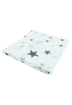 Scutec muselina, Stelute mari, gri, 75 x 70 cm