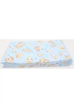 Set 2 aparatori, bumbac, Caprioara Bambi si prietenii, 120x60 cm, albastru