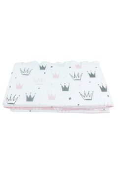 Set 2 aparatori, bumbac, coronite princess roz, 120x60 cm