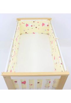 Set 2 aparatori, bumbac, Kitty, galben, 120x60cm