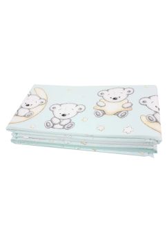 Set 2 aparatori, Prichindel, Ursulet sir turcoaz, 120x60cm