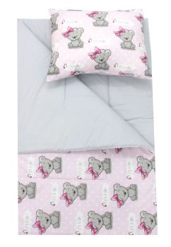 Set 2 piese, plapuma si pernita, It is a Girl, roz, 100x135 cm