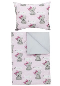 Set 2 piese, plapuma si pernita, It is a Girl, roz, 100x135 cm