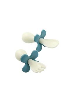 Set 2 tacamuri ergonomice pentru copii, turcoaz , +12 luni