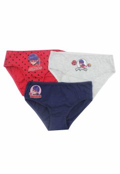 Set 3 chiloti, bumbac, Miraculous, multicolor