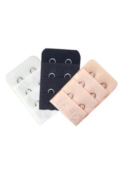 Set 3 extensii prelungire sutien, 3 pozitii suplimentare, multicolor, 5 x 3 cm