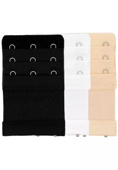 Set 3 extensii prelungire sutien, 3 pozitii suplimentare, multicolor, 9.5 x 5.5 cm