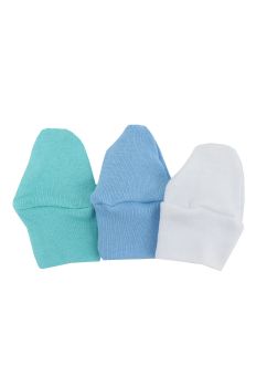 Set 3 manusi bebe, bumbac, multicolor