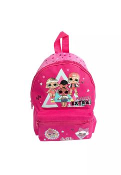 Set 4 piese, ghiozdan si accesorii, poliester, LOL Surprise, roz, 29 x 20 x 11 cm