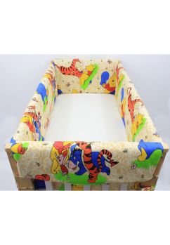 Set aparatoare patut, Maxi, Winnie si Aiurel, crem, 120 x 60 cm