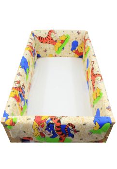 Set aparatoare patut, Maxi, Winnie si Aiurel, crem, 120 x 60 cm