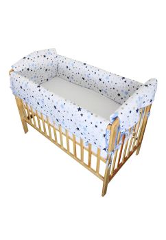 Set aparatori patut, Maxi, 2 fete, stelutele albastre, alb, 140x70cm
