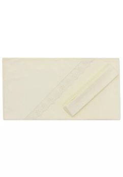 Set botez, panza mir si fasa, bumbac, crem, 80 x 75 cm