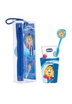 Set igiena orala, Chicco, Leu, albastru, 3-6 ani