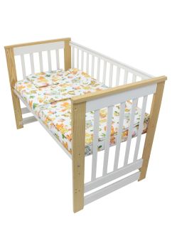 Set lenjerie, Prichindel, flanel, 3 piese, Owls, multicolor, 120x60 cm