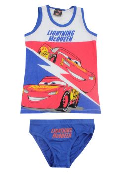 Set maieu si chilot, bumbac, Lightning McQueen, albastru