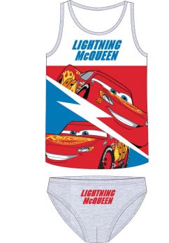 Set maieu si chilot, bumbac, Lightning McQueen, gri