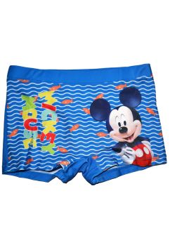 Slip de baie, 88% poliester, Mickey, albastru cu pestisori