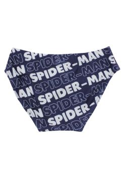 Slip de baie baieti, poliester, Spider Man, bleumarin cu alb