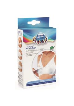 Sutien alaptat, alb, bumbac