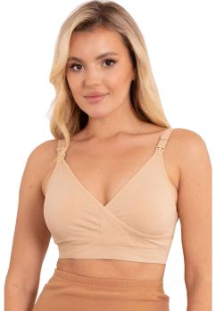 Sutien pentru alaptat, 92% poliamida, Valentina, crem
