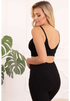 Sutien pentru alaptat, 92% poliamida, Valentina, negru