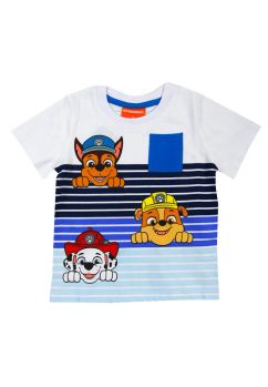 Tricou baieti, Chase, Rubble si Marshall, alb