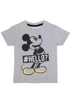 Tricou baieti, Hello Mickey, gri