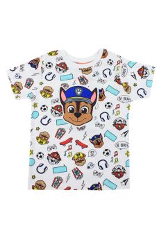 Tricou baieti, MS, bumbac, Be Brave, Paw Patrol, alb