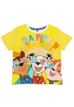 Tricou baieti, MS, bumbac, Happy Thoughts, galben