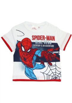 Tricou baieti, MS, bumbac, Spider Man Real Hero, alb
