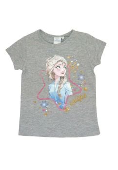Tricou fete, bumbac, Elsa, Be Unique, gri