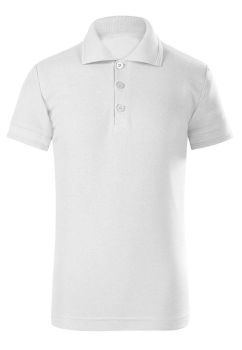 Tricou polo, 65% bumbac, alb