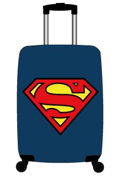 Troller pentru calatorii, Superman, albastru, 55x40x20 cm