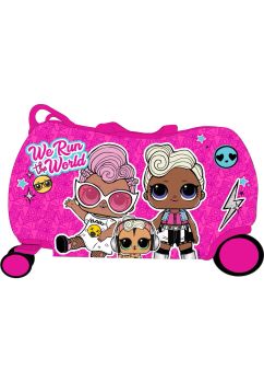 Troller tip geanta, We Run the World, roz, 28 x 21 x 44 cm