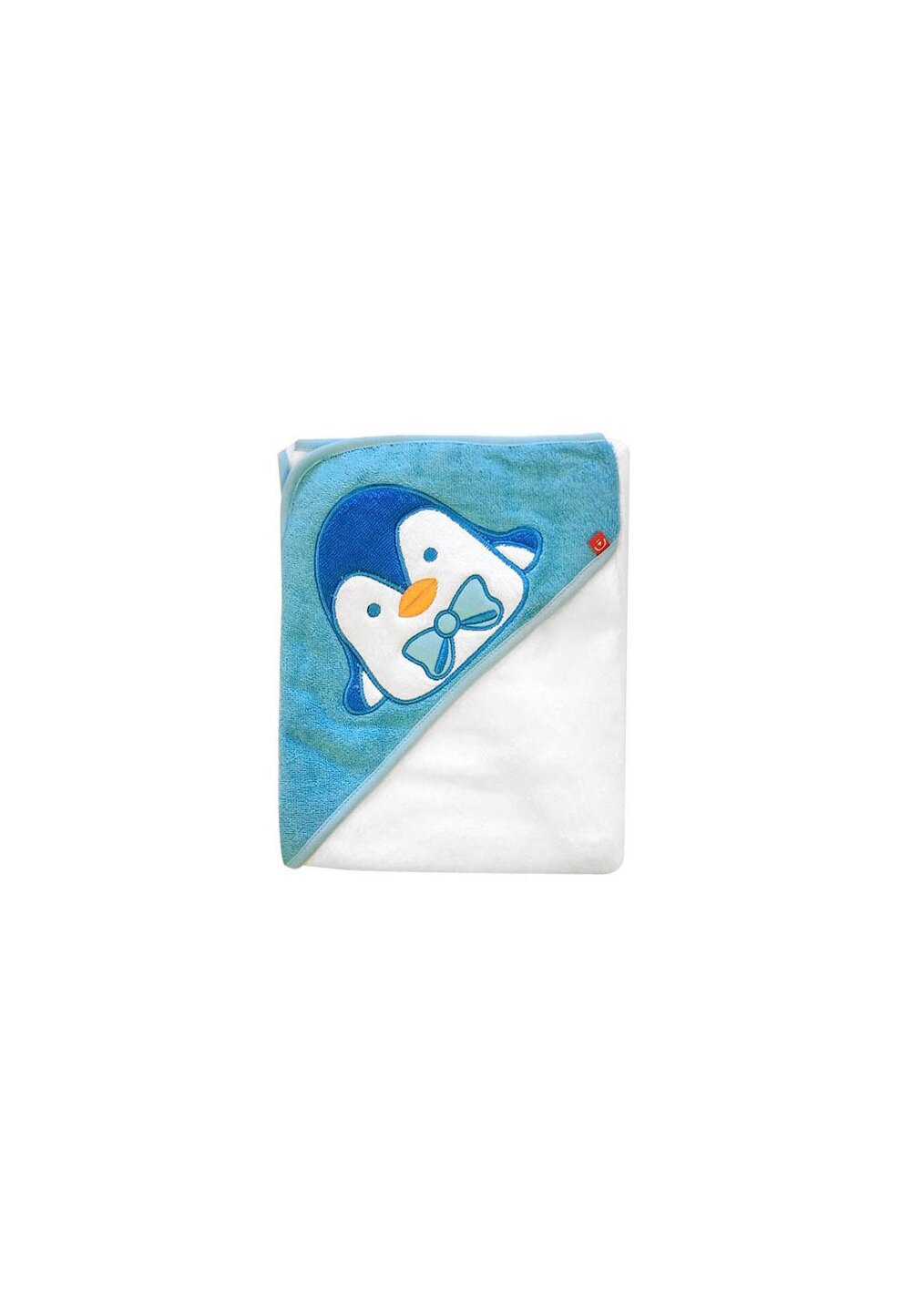 Prosop bumbac 76x76cm, pinguin, albastru Prichindel imagine noua